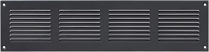 Repa Market Air Vent Cover 16x4 Inch Anthracite Galvanized Steel Louvered Grill by RepaMarket