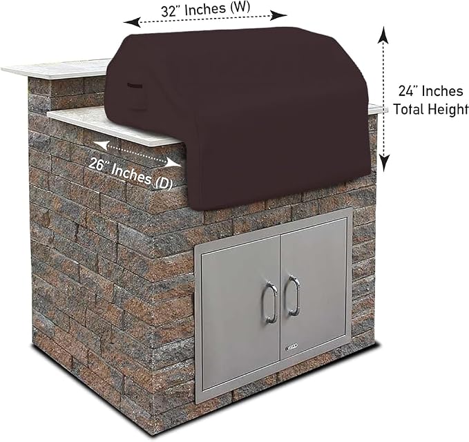 Covers & all Built-in Outdoor Grill Cover, Durable 12 Oz Waterproof Cover Max - Image 2