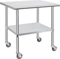 Hally Stainless Steel Table for Prep & Work 30 x 36 Inches by HallySinksTablesH