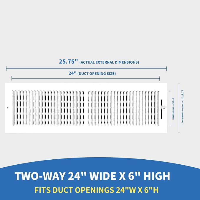 24x6 Vent Register, Vent Covers - Image 2