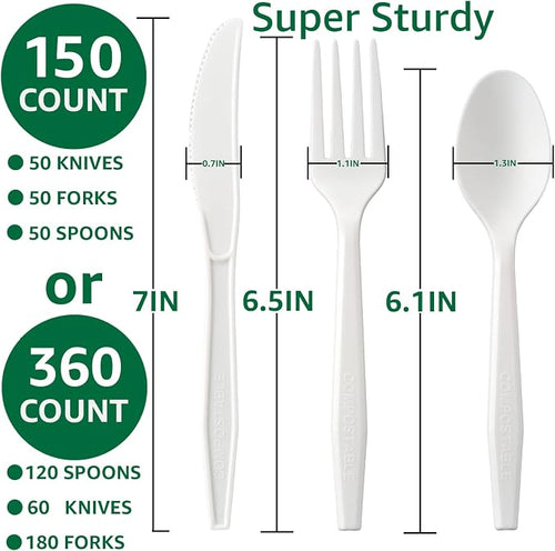 100% Compostable No Plastic Utensils - Image 2