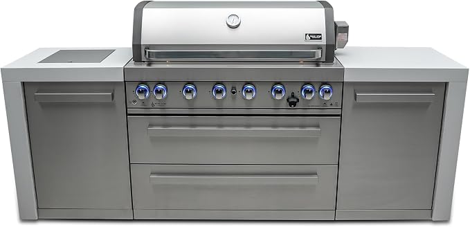 Mont Alpi 805 MAi805-D 6-Burner 115000 BTU Stainless Steel Outdoor Kitchen by MontAlpi