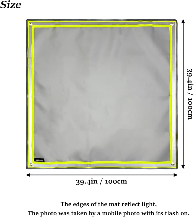 POMOLY Fire Pit Mat, Fireproof Mat Visible at Night-Great - Image 3