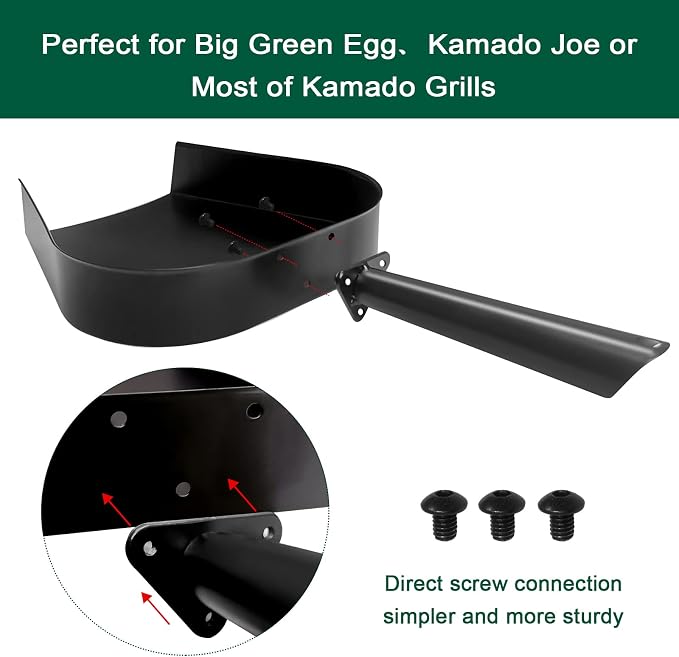 BBQ Ash Removal Pan Big Green Egg Accessories, Stainless Steel Ash Tool - Image 3