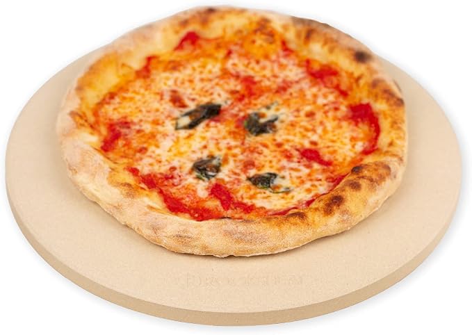 K ROCKSHEAT Pizza Stone Round, 12 Inch Cordierite Pizza Stone by ROCKSHEAT