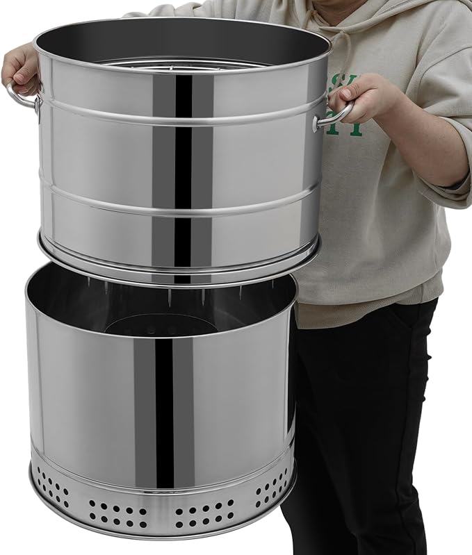 Large Portable Charcoal Grill Stainless Steel Multi-functional Charcoal Grill - Image 9