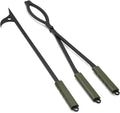 Stanbroil 28" Firewood Tongs and Fire Poker Set, Large Campfire Tongs Tool Set by Stanbroil