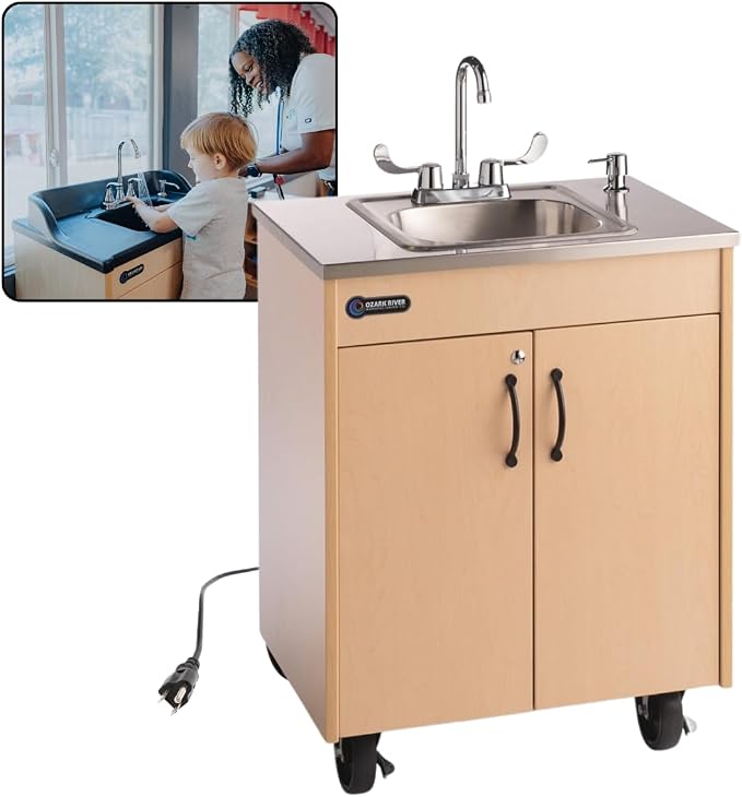 Ozark River Portable Sinks Lil Premier S1, Child Height Stainless Steel Self by Ozark+River+Portable+Sinks
