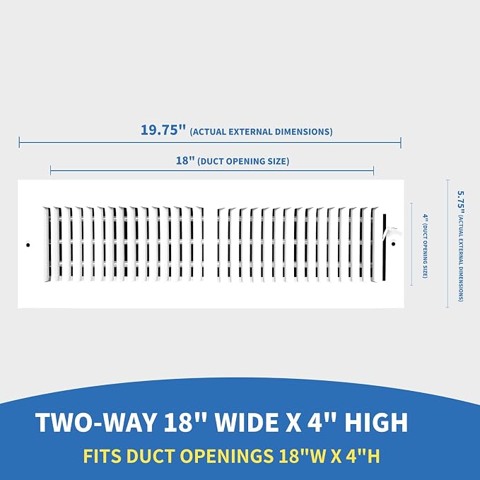 18x4 Vent Register, Vent Covers - Image 2