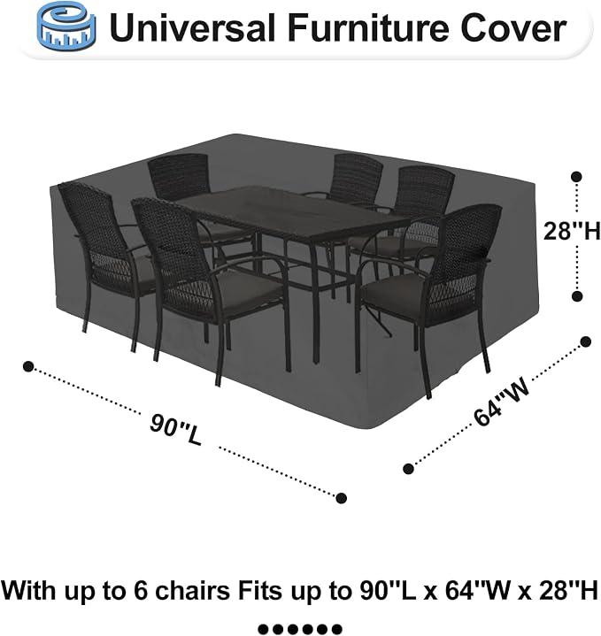 OutdoorLines Outdoor Waterproof Patio Table Furniture Set Covers - Image 2