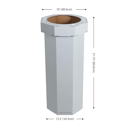 Eyely MPH1300C-SET2 Sal 25-Gallon Disposable Corrugated Cardboard Event Trash - Image 3