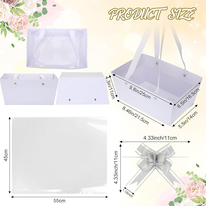 PerKoop 24 Pack Baskets for Gifts Empty Bulk 6.5 x 9.8'' Thick Kraft Gift Basket - Image 5