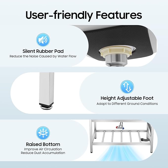 Outdoor Utility Sink, Freestanding Kitchen Sink - Image 7