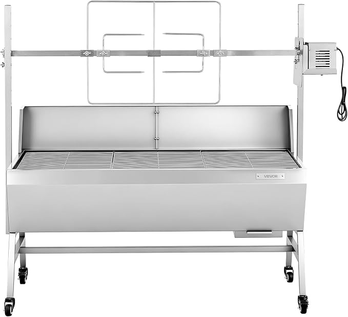 VEVOR Rotisserie Grill, 46in BBQ Outdoor Pig & Lamb Spit Roaster, Charcoal Spit - Image 9