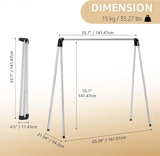 Clothes Drying Rack, Foldable Drying Rack Clothing, Stainless Steel Laundry Rack - Image 2