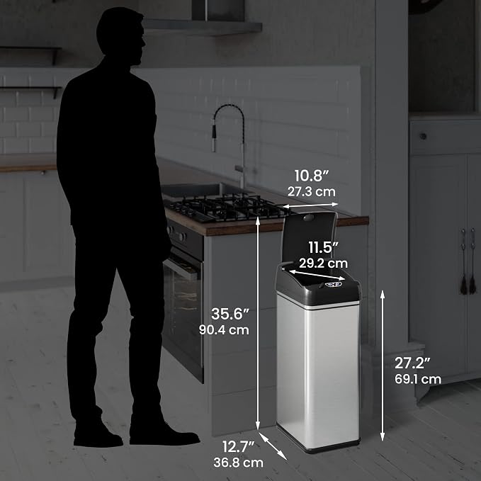 iTouchless 50 Liter / 13 Gallon Kitchen Trash Can - Image 7