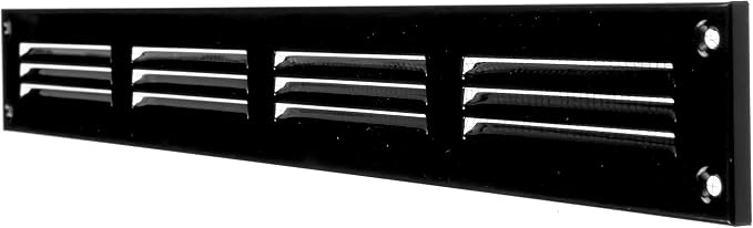 Repa Market Air Vent Cover 16x2 Inch Black Galvanized Steel Louvered Grill Cover - Image 7