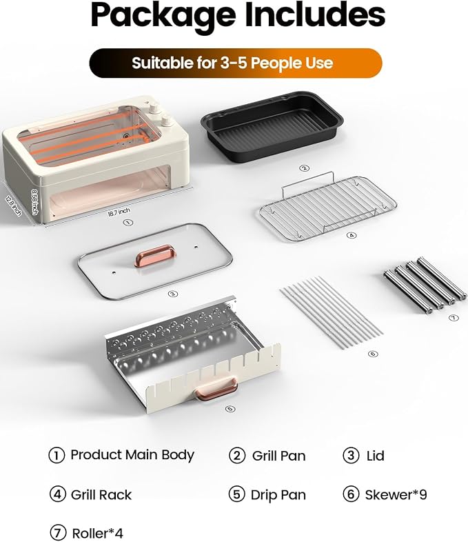 4-in-1 Electric Indoor Grill Smokeless - Image 9