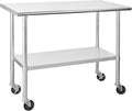 Hally Stainless Steel Table for Prep & Work 24 x 48 Inches by HallySinksTablesH