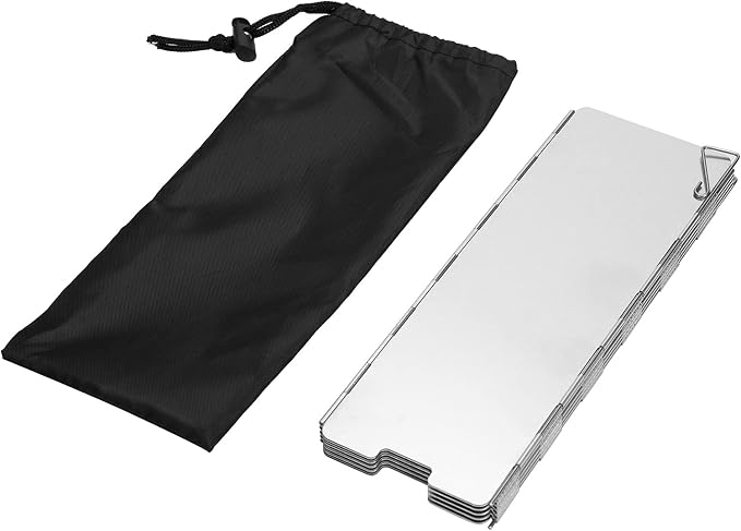 Folding Camping Stove Windscreen 12 Plates Aluminum Camping Stove Windshield - Image 6