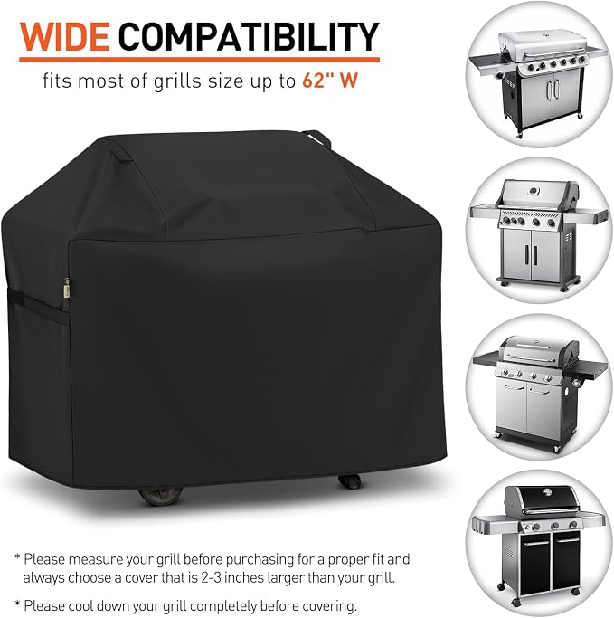 Arcedo Grill Cover 64 Inch, Waterproof Heavy Duty Gas BBQ Grill Cover - Image 3