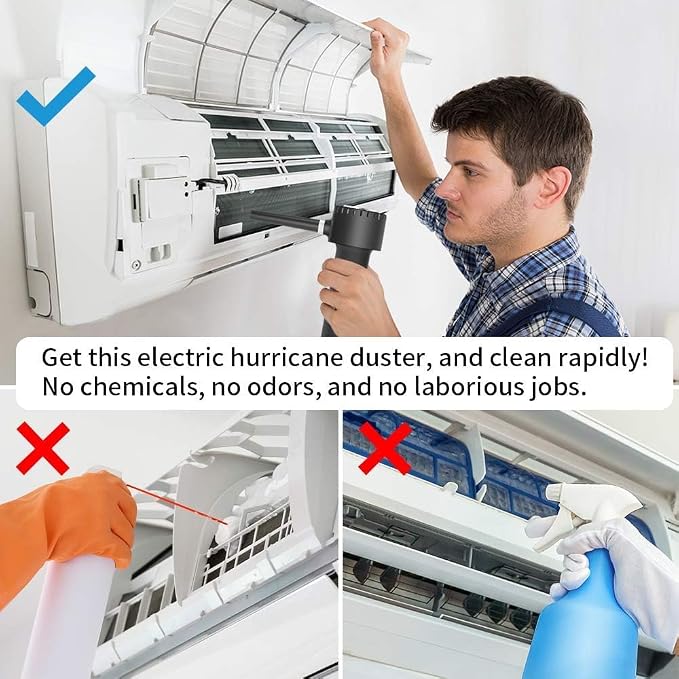 Electric Air Duster, Compressed Air Duster, Portable 45000 RPM Cordless Dust - Image 7