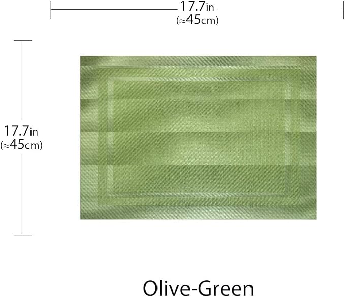 PIGCHCY Heat Insulation Non Slip Plastic Placemats, Washable Easy to Clean - Image 4