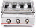 3-Burner Portable Gas Grill, Stainless Steel BBQ Gas Grill by Unknown