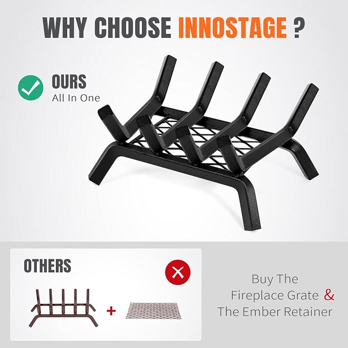 Fireplace Grates with Ember Retainer - Image 3