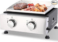 2-Burner Portable Tabletop Gas Griddle Grill by Unknown