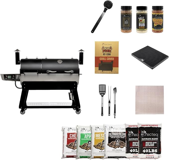 recteq DualFire 1200 Wood Pellet Smoker Grill, Wi-Fi Electric Pellet Grills by recteq