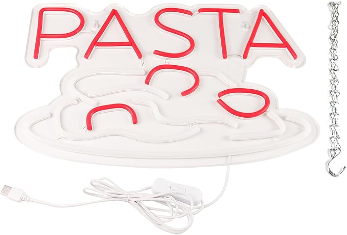 JFLLamp Pasta Neon Signs for Wall Decor Neon Lights for Bedroom Led Business - Image 6