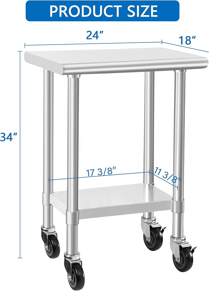 HARDURA Stainless Steel Commercial Table Prep & Work Table - Image 3