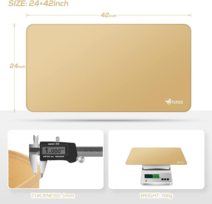 FLASLD Large Under The Grill Protective Deck and Patio Mat, 32 x 60 inches - Image 3