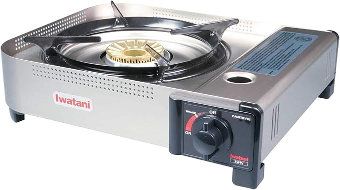 Iwatani 35FW Single-Burner Butane Portable Cooktop Indoor & Outdoor Cooking by Iwatani