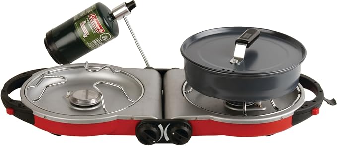 Coleman Fold ‘N Go 2-Burner Propane Stove, Dual Adjustable Burners by Coleman