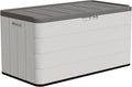 100 Gallon Plus Resin Deck Box, Waterproof Outdoor Storage Box by Unknown