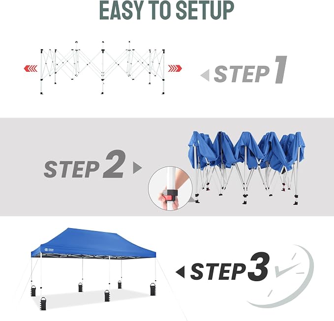 CROWN SHADES 10x20 Pop Up Canopy Tent - Image 3