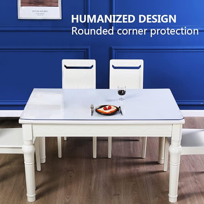 Transparent Table Cover Mat Table Protector Plastic Clear Desktop Topper - Image 3