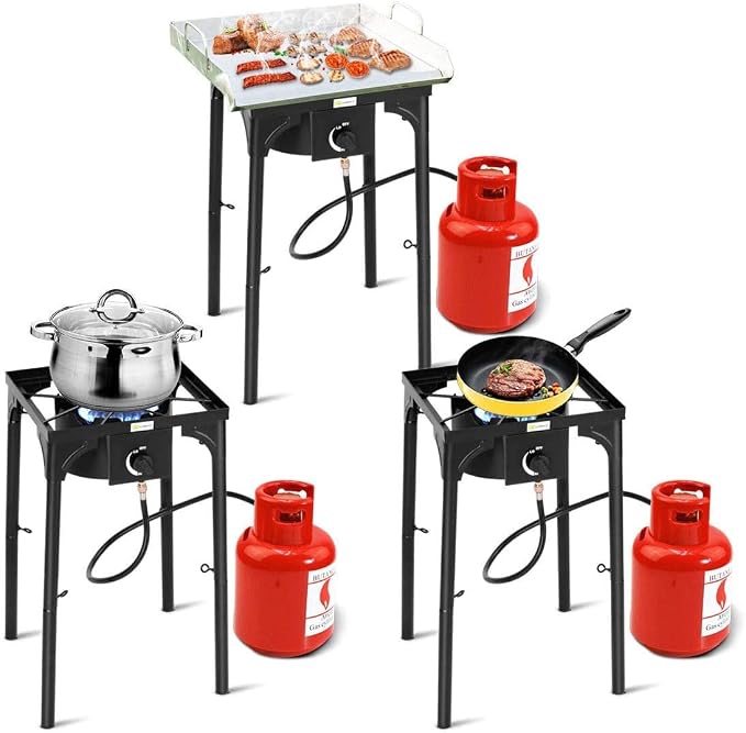 Goplus Outdoor Camping Stove, Single Burner Propane Gas Cooker w/Detachable - Image 9