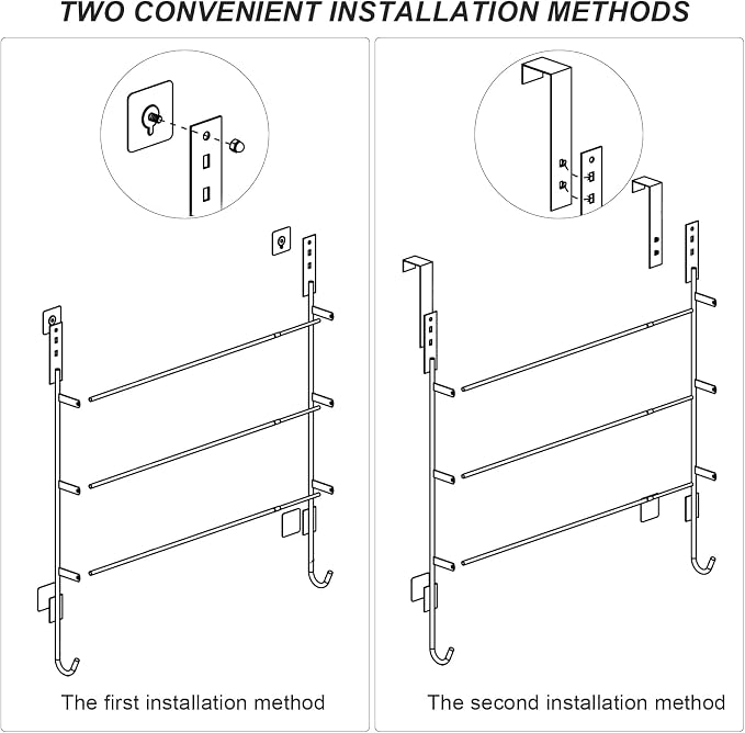 Over The Door Towel Rack, 304 Stainless Steel Towel Racks - Image 6