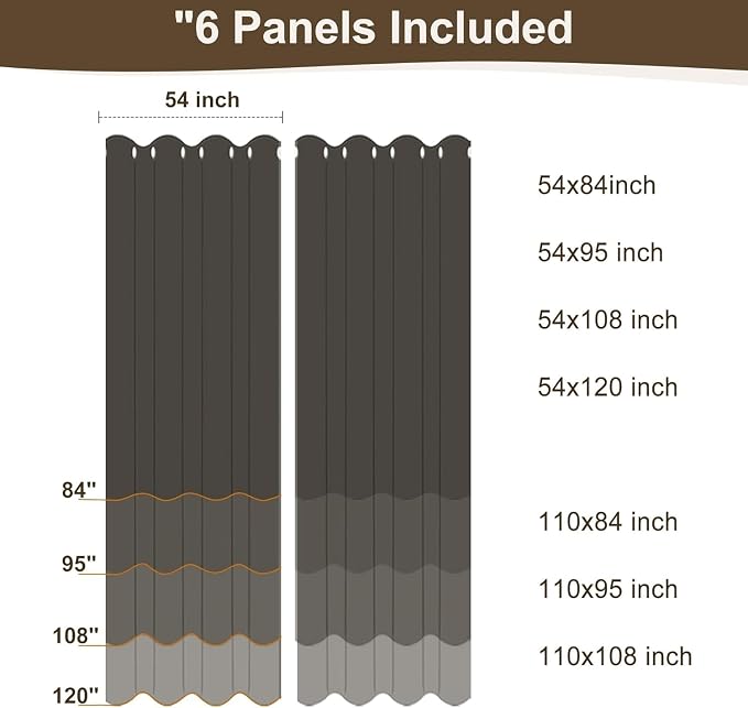 HolidayIdeas 6 Panels Linen Outdoor Curtains - Image 8