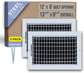Fits 12x8 Duct Opening Steel Adjustable Air Supply Grille by Handua | Register by Handua