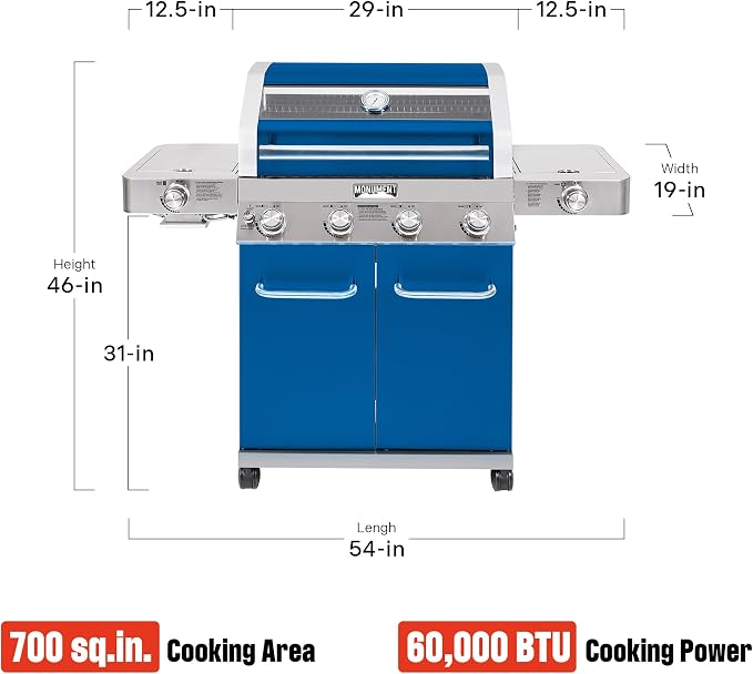 Monument Grills Larger 4+2 Burner Propane Gas Grills Stainless Steel Cabinet - Image 3