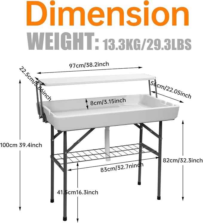 Nice C 4 ft Folding Ice Cooler Table, Party Cooler, Grazing Table, Tables - Image 3