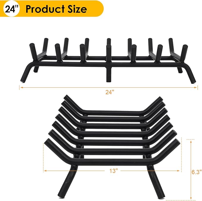 STBoo Fireplace Grate 24inch Heavy Duty - Image 5