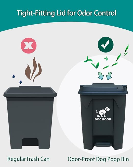 Large Dog Poop Trash Can Outdoor 20L / 5.3 Gallon - Image 6