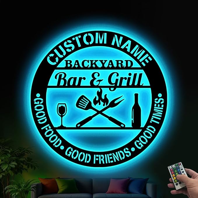Backyard Bar & Grill LED Sign - Image 2