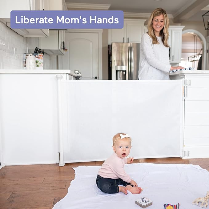 Retractable Baby Gate, Momcozy Extra Wide Mesh Baby Gates - Image 7