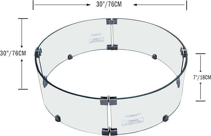 All Fire Table Pit Wind Screens and Stainless Steel Buner Lid from ELEMENTI | - Image 2